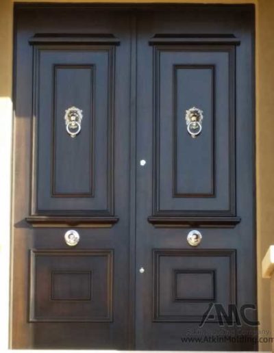 Double custom hardwood door Atkin Molding