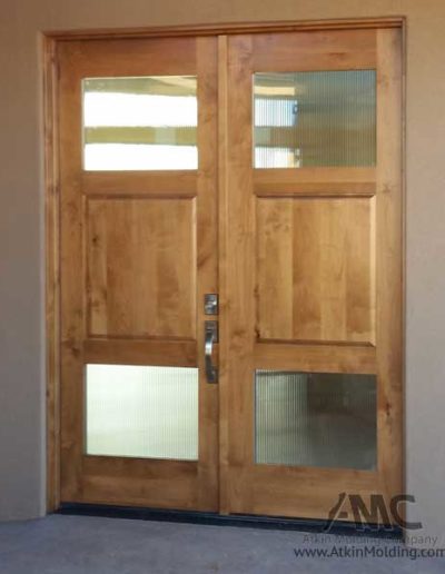 Double custom hardwood door Atkin Molding